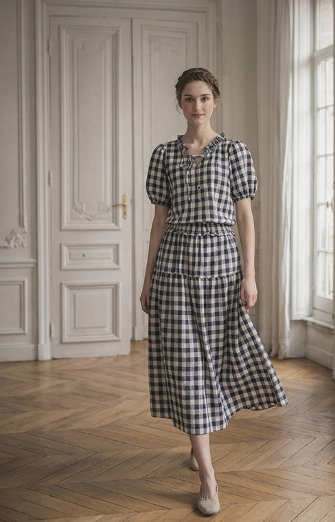 Blouse Honey vichy seersucker