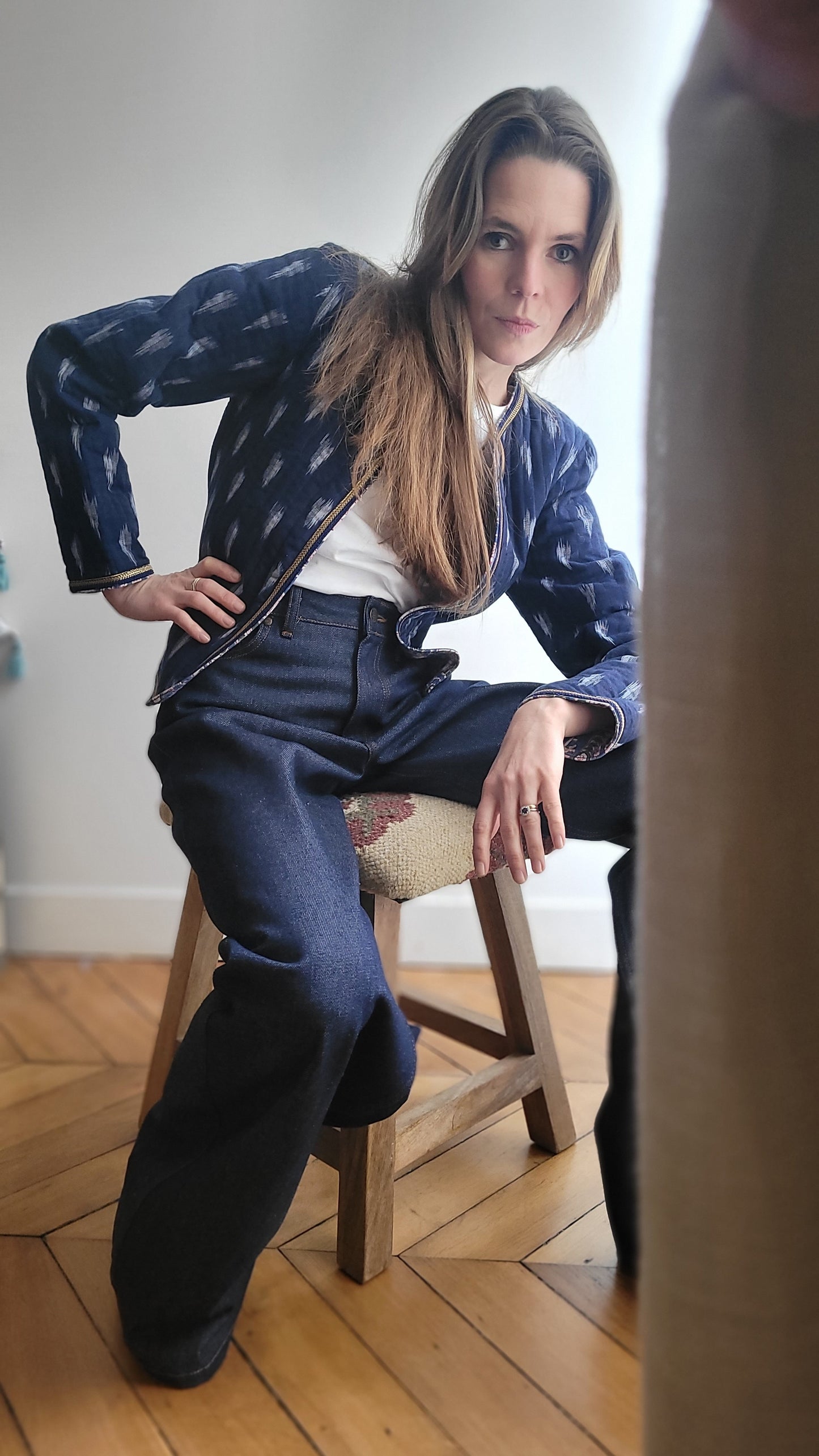 Ambre veste matelassée ikat