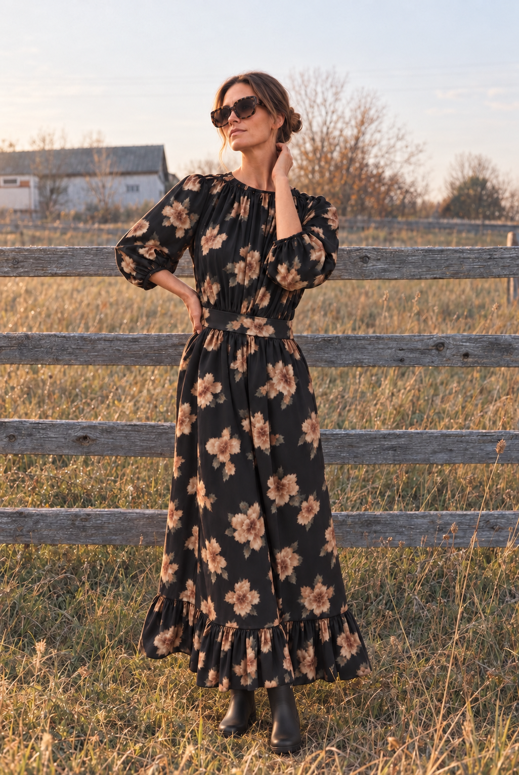 Agnes robe à fleurs