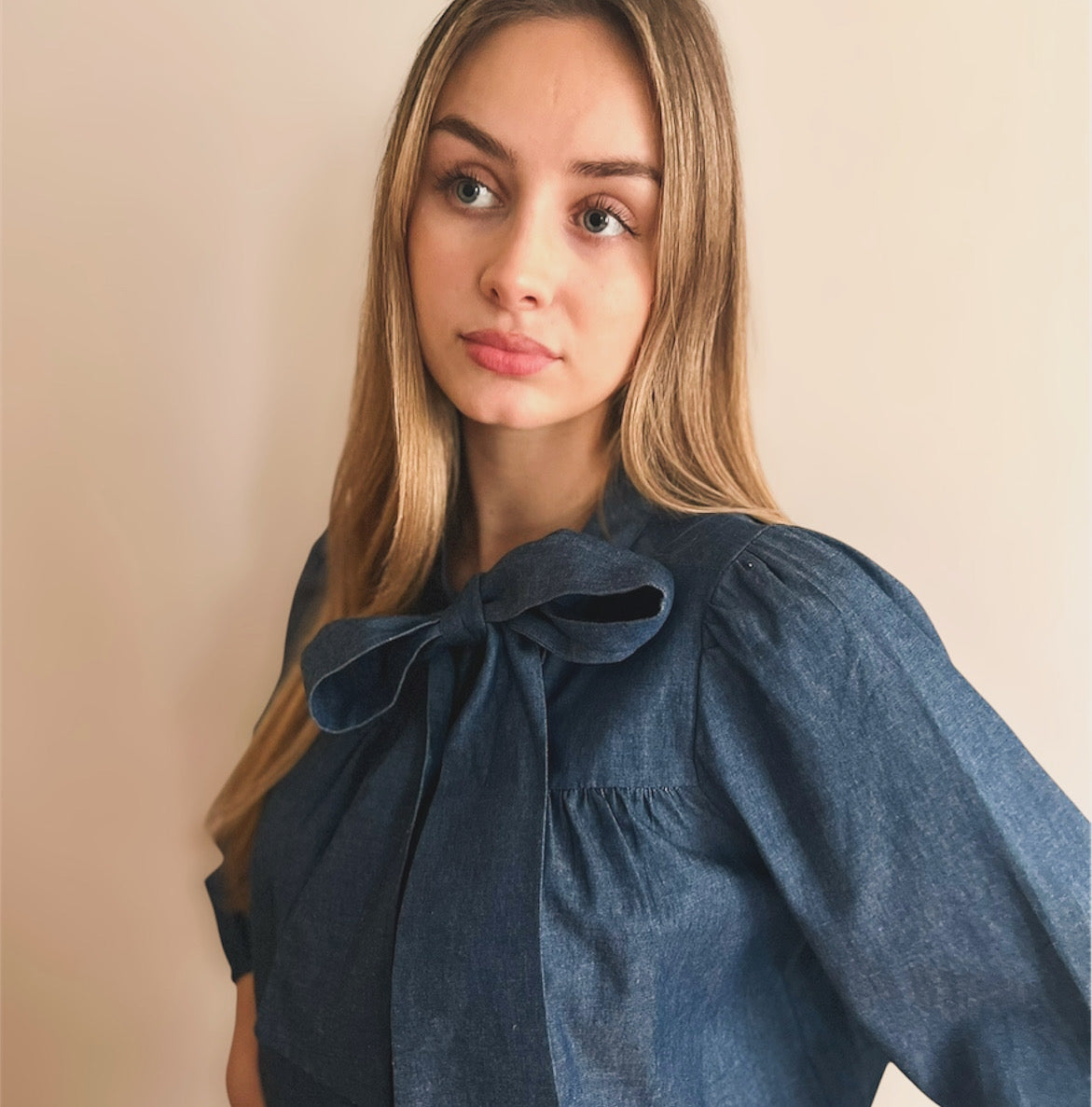 blouse lavallière chambray