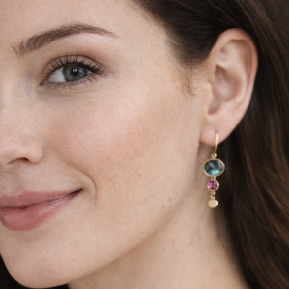 Pendentifs rose desbois vermeil