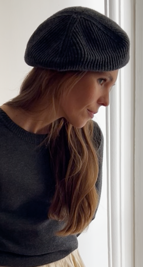 Amande gilet tricoté en Bretagne