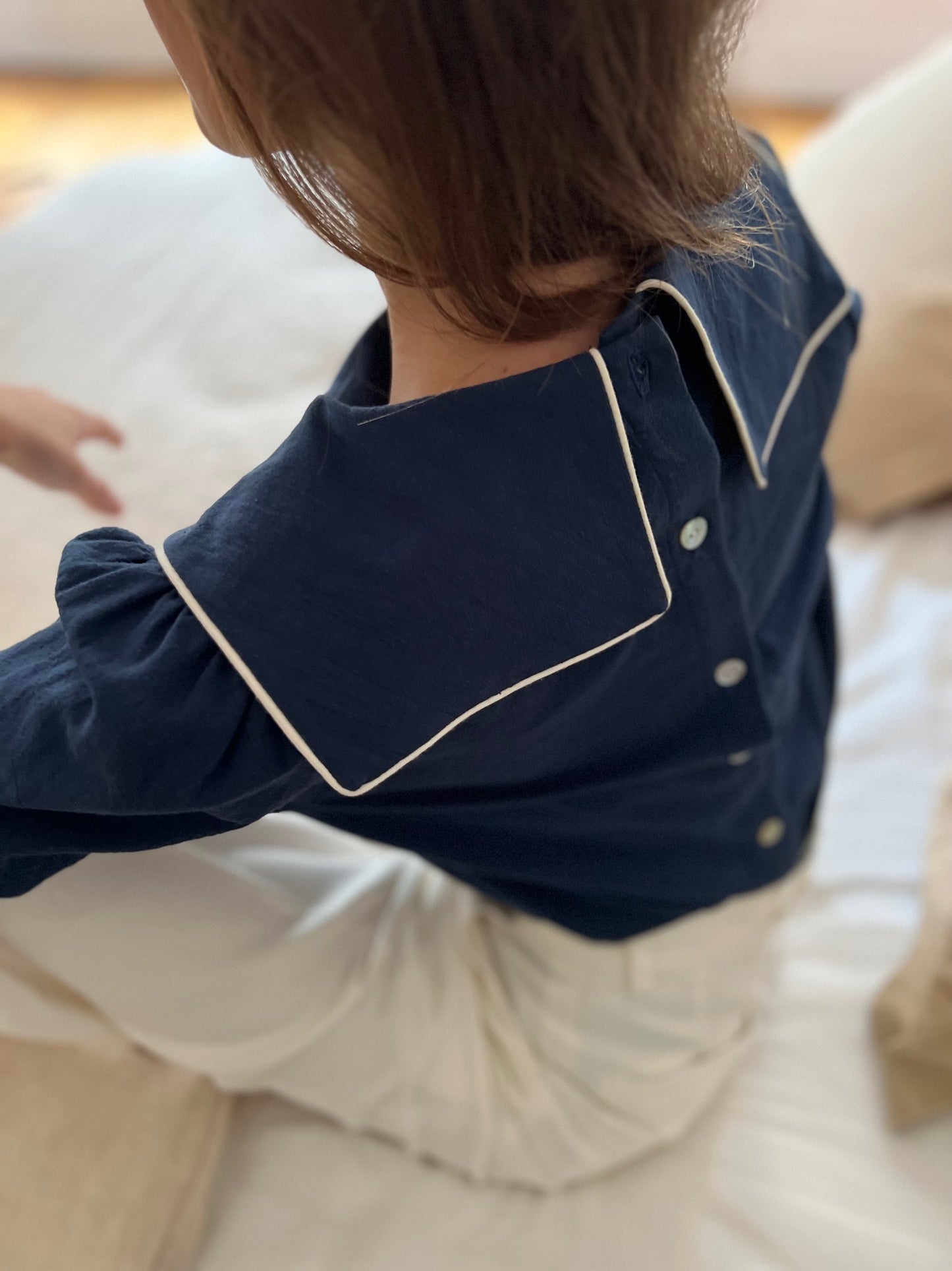 Blouse grand col